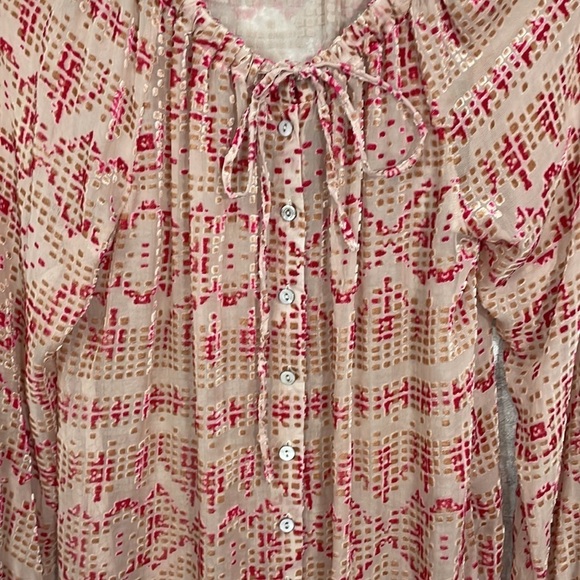 Sundance Velvet Silk Blend Chiffon Blouse - Picture 2 of 4